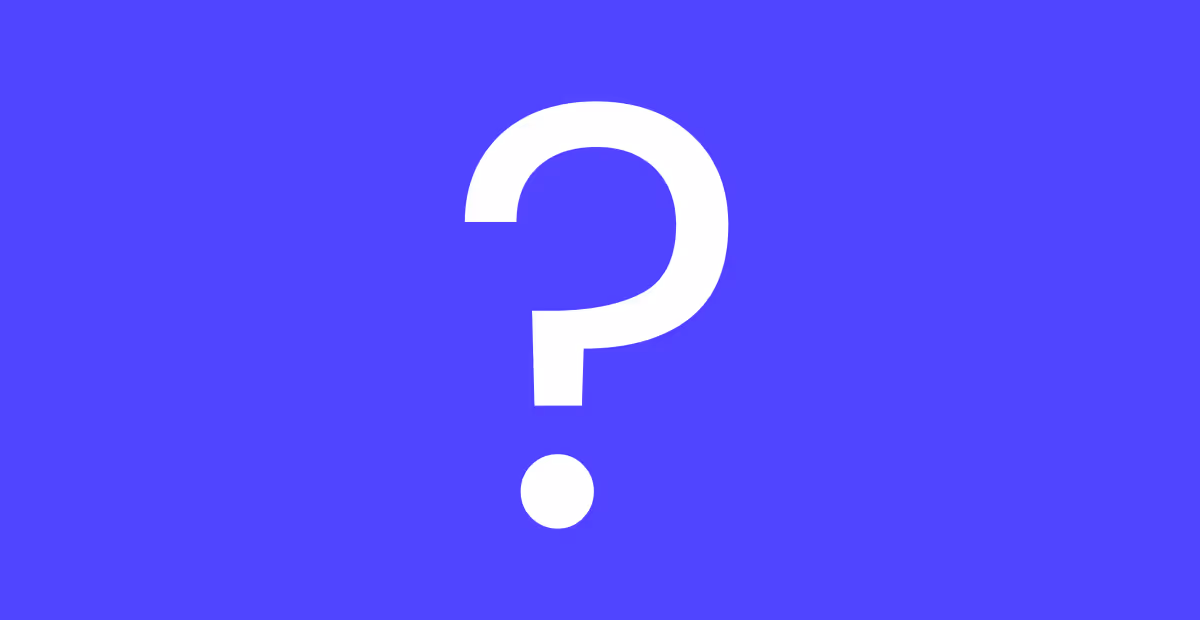 Question mark on a purple background