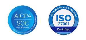 AICPA SOC, ISO 27001 certificates